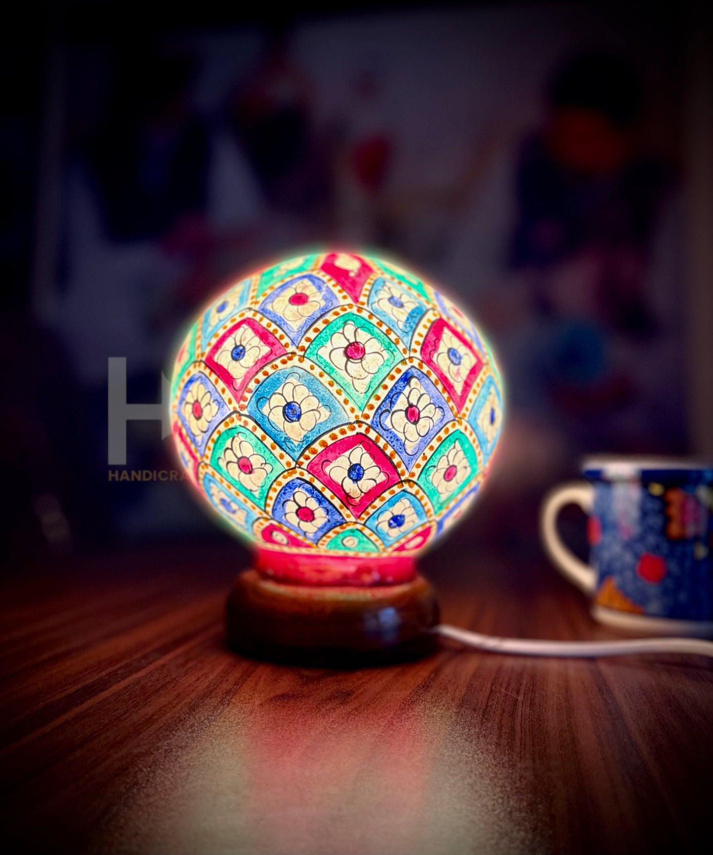 Camel Skin Round Lamp