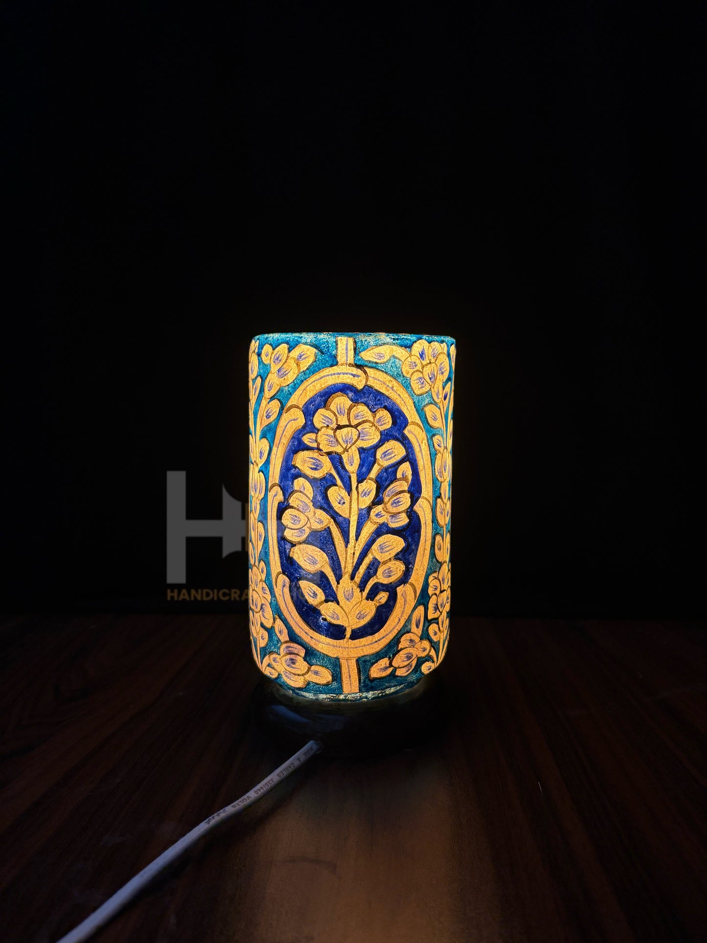 Camel Skin Glass Lamp